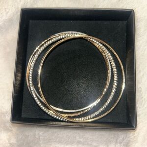 Elegant Gold and Silver Bangle Set